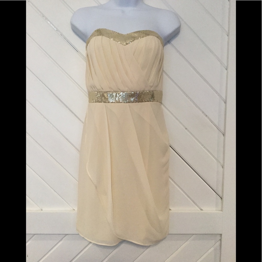 NWT cream semi formal strapless dress❤️❤️❤️❤️